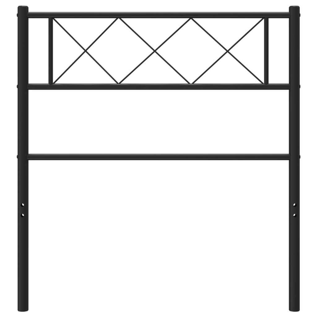 vidaXL Kovové čelo postele čierne 100 cm