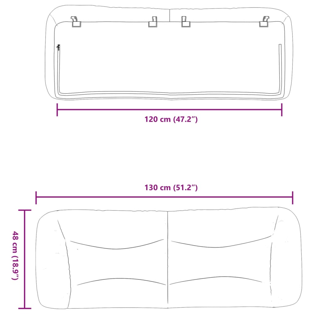 vidaXL Vankúš na čelo postele hnedý 120 cm umelá koža