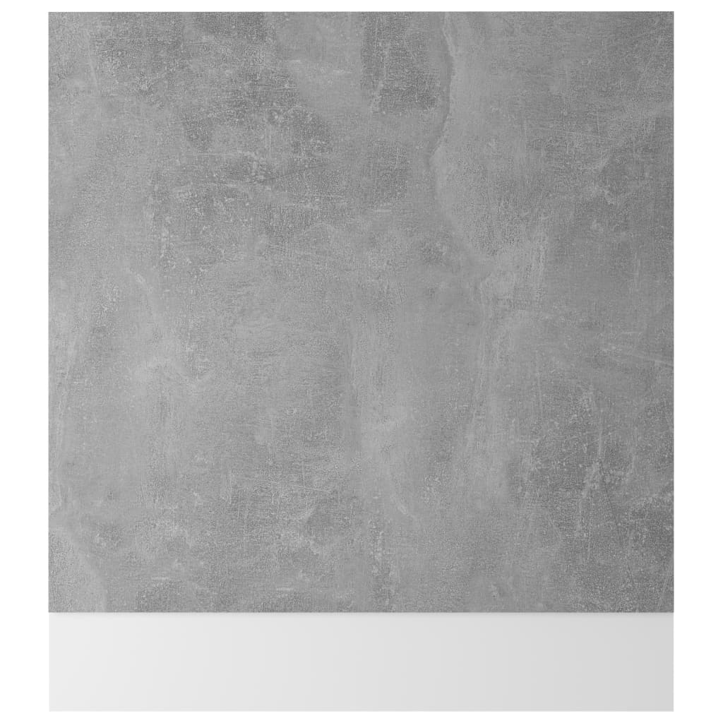 vidaXL Dvierka na umývačku, betónovo sivé 59,5x3x67cm kompozitné drevo
