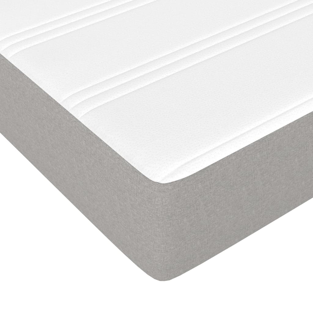 vidaXL Boxspring posteľ s matracom bledosivý 100x200 cm látka