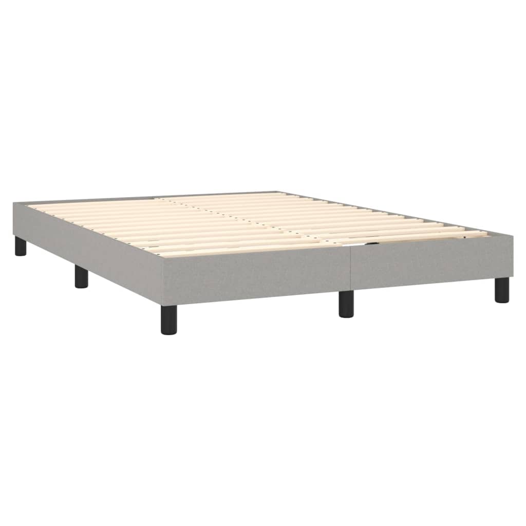 vidaXL Boxspring posteľ s matracom bledosivý 140x190 cm látka