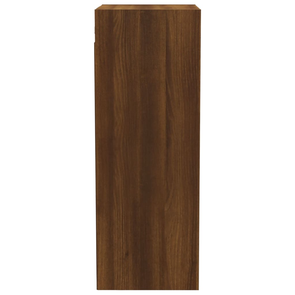 vidaXL Nástenná skrinka, hnedý dub 34,5x32,5x90 cm, kompozitné drevo