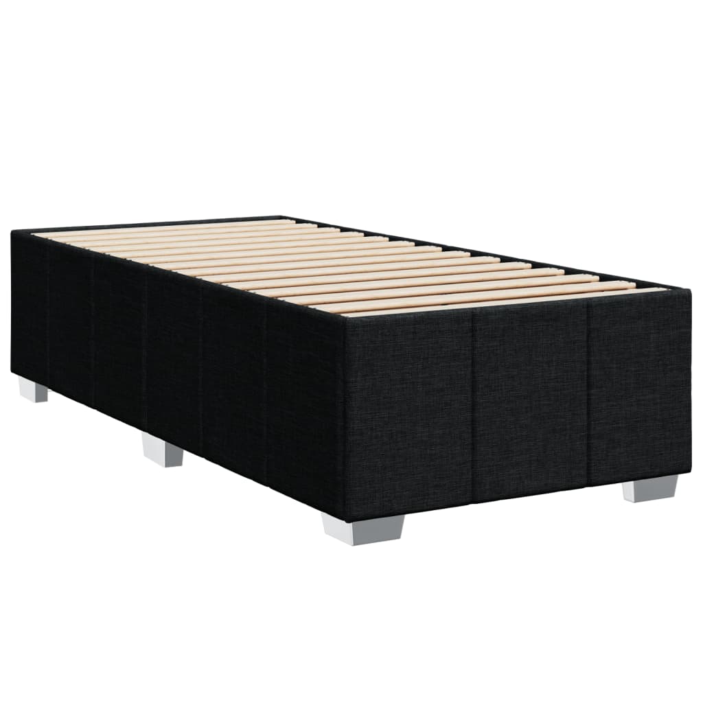 vidaXL Posteľný rám boxspring s matracom čierny 80x200 cm látka