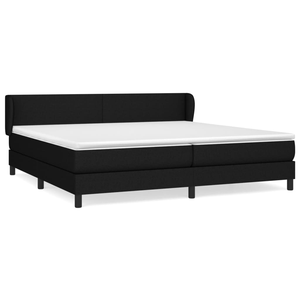 vidaXL Boxspring posteľ s matracom čierna 200x200 cm látka