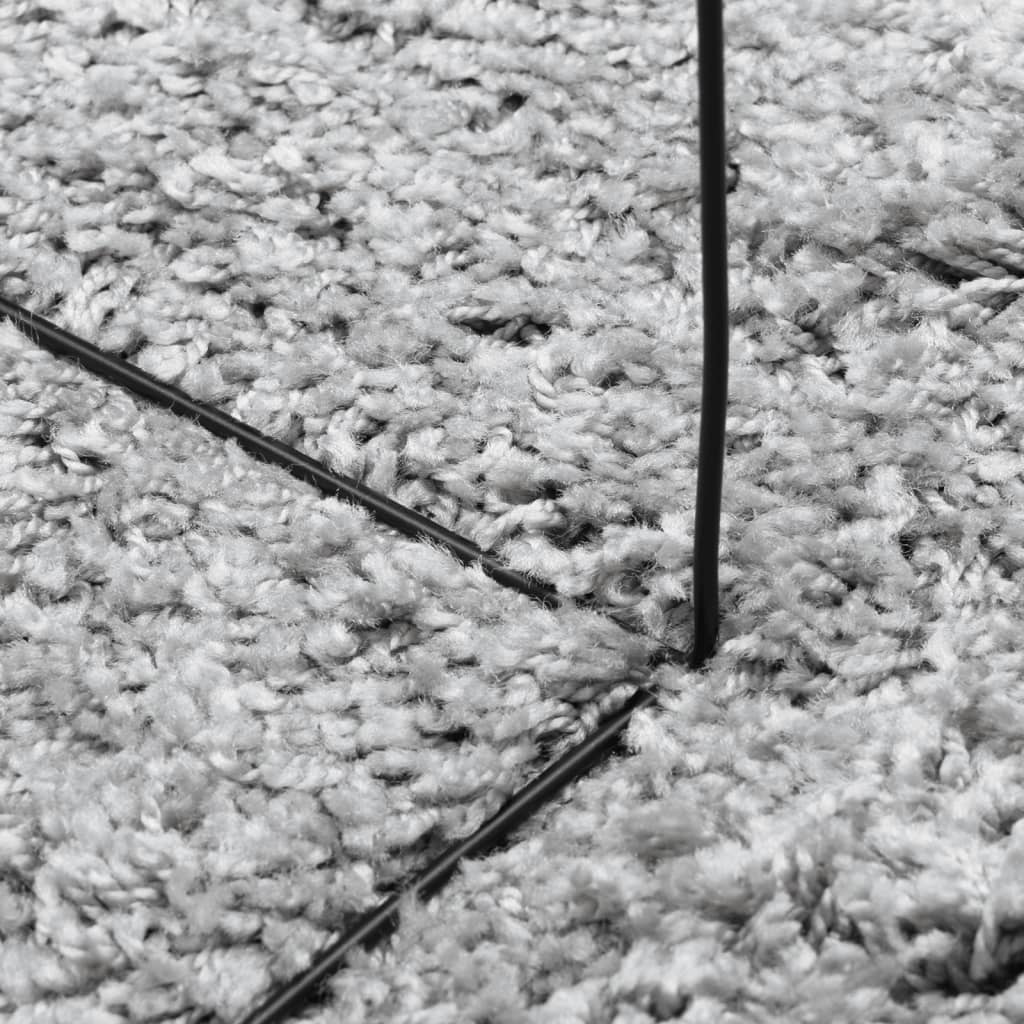 vidaXL Shaggy koberec PAMPLONA, vysoký vlas, moderný, sivý Ø 80 cm