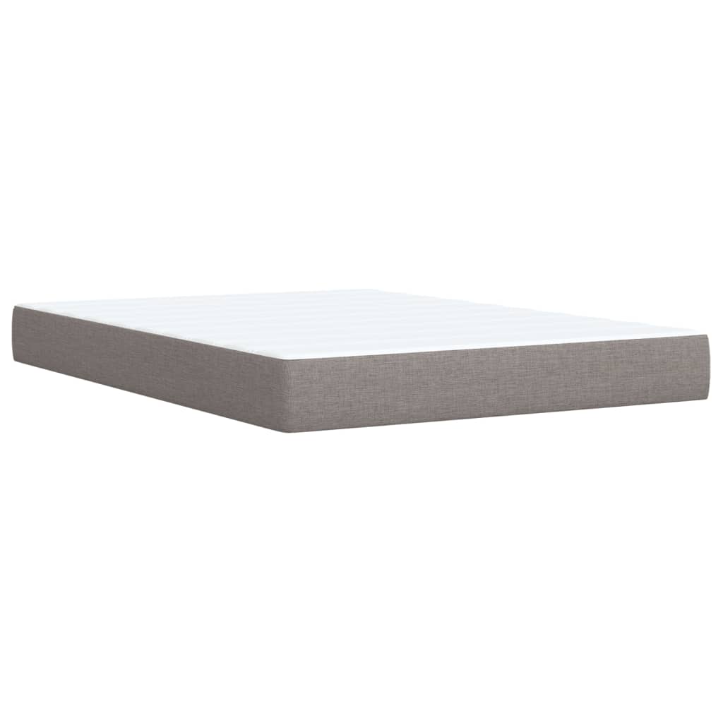 vidaXL Boxspring posteľ s matracom sivohnedý 140x190 cm látka