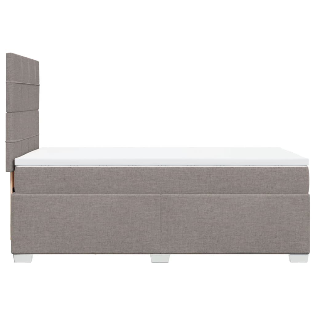 vidaXL Boxspring posteľ s matracom sivohnedý 100x200 cm látka