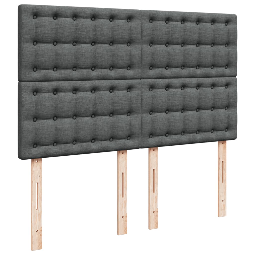 vidaXL Boxspring posteľ s matracom tmavosivá 140x200 cm látka