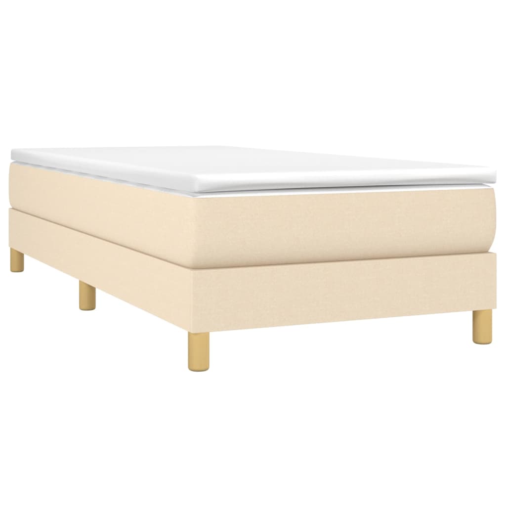 vidaXL Boxspring posteľ s matracom krémová 100x200 cm látka