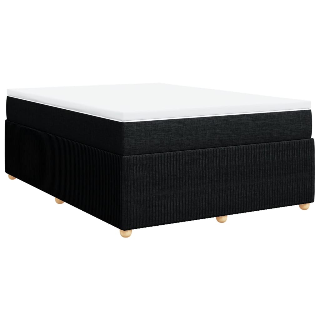 vidaXL Boxspring posteľ s matracom čierny 140x190 cm látka