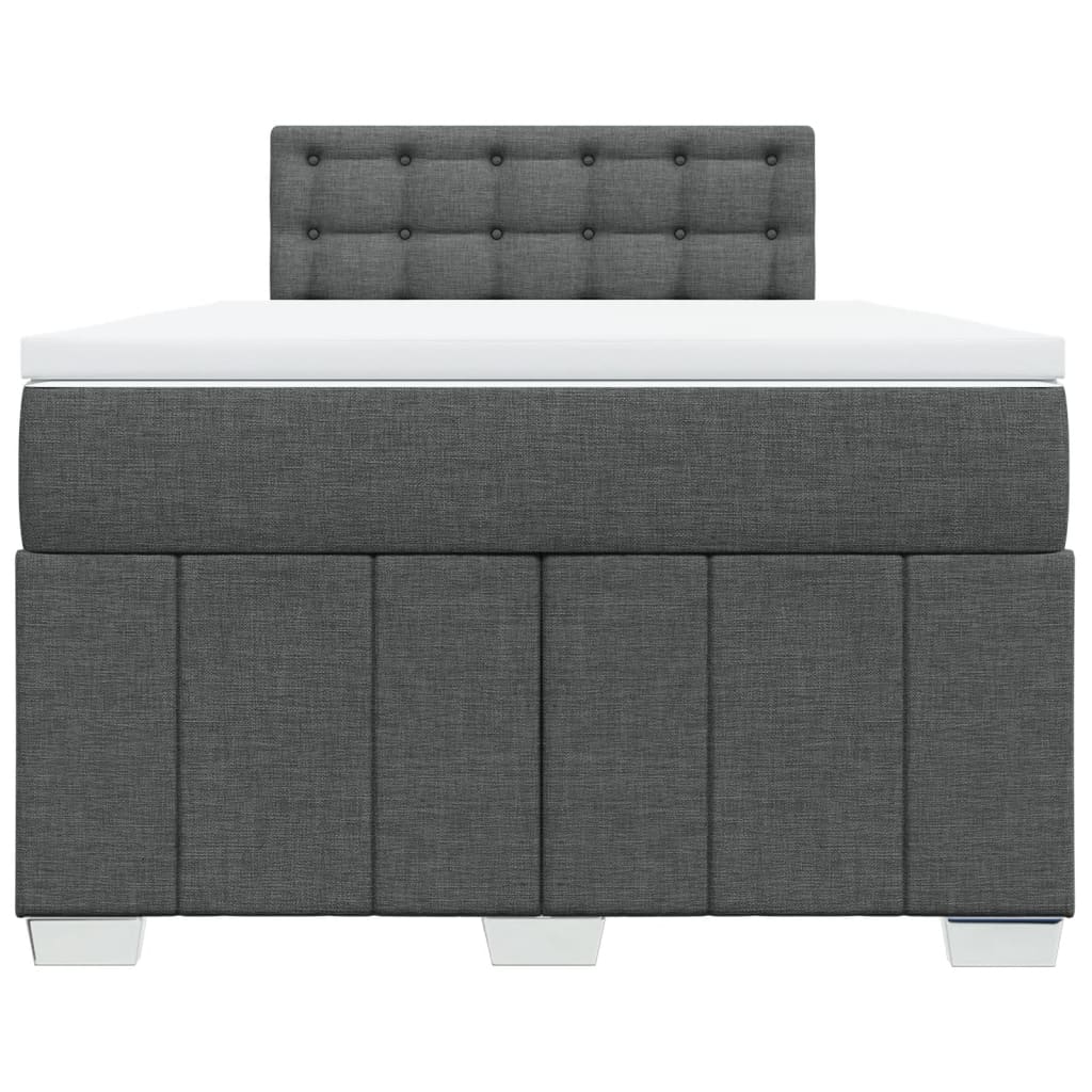 vidaXL Boxspring posteľ s matracom, tmavosivá 120x190 cm, látka