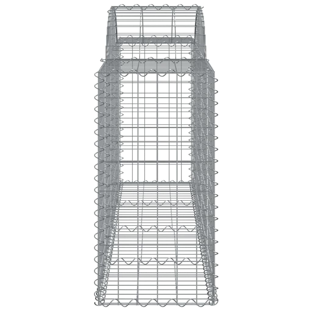 vidaXL Oblúkové gabionové koše 9 ks 200x50x80/100cm pozinkované železo