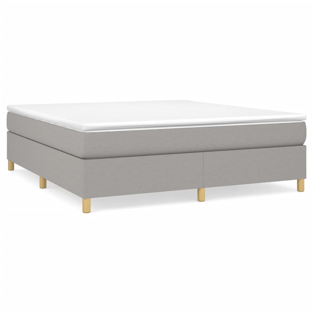 vidaXL Boxspring posteľ s matracom svetlosivá 100x200 cm látka