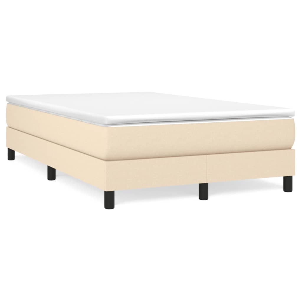 vidaXL Boxspring posteľ s matracom krémová 120x190 cm látka