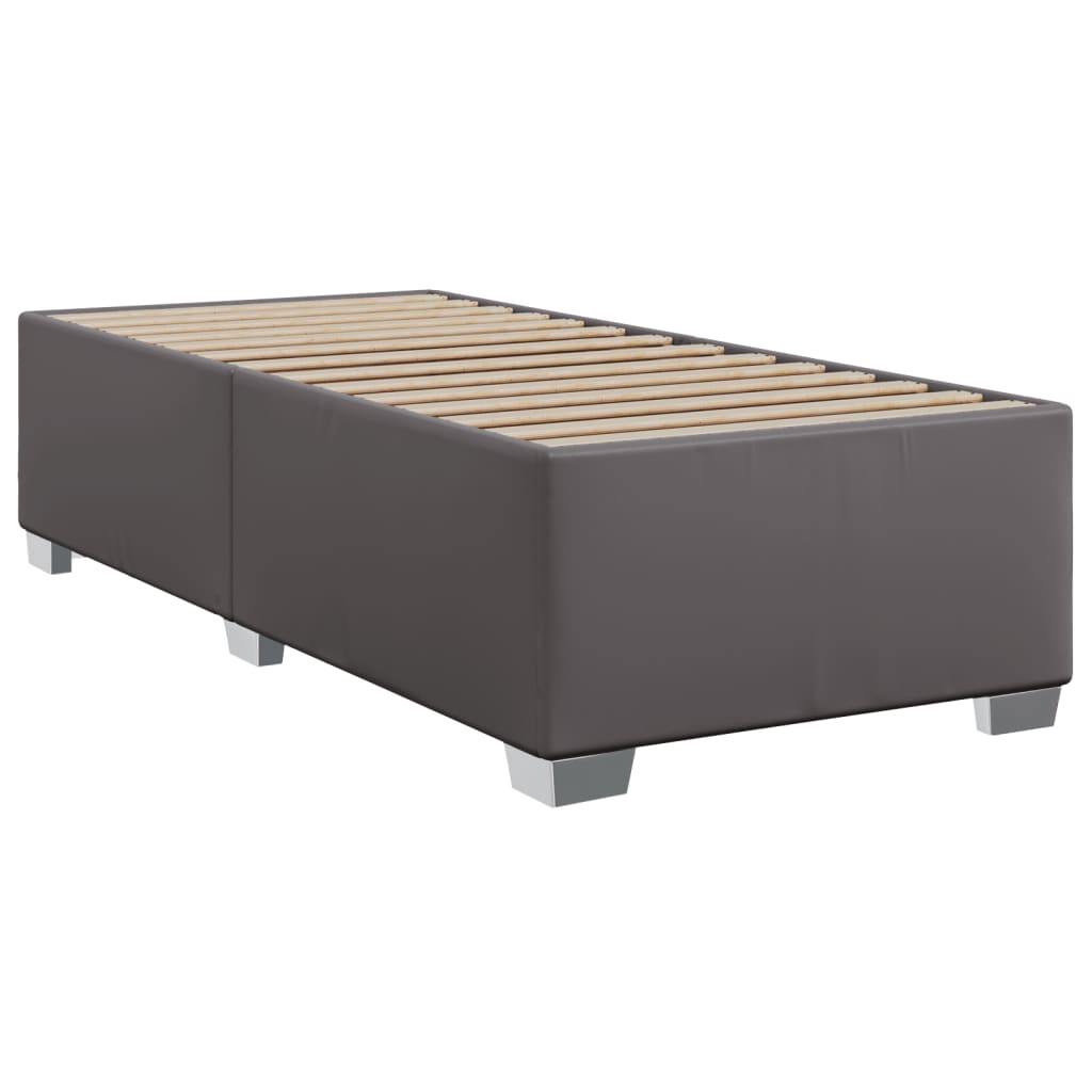 vidaXL Boxspring posteľ s matracom sivá 90x190 cm umelá koža