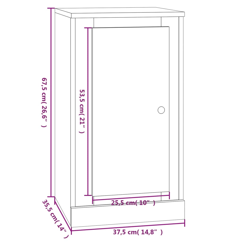 vidaXL Komoda betónovo sivá 37,5x35,5x67,5 cm kompozitné drevo