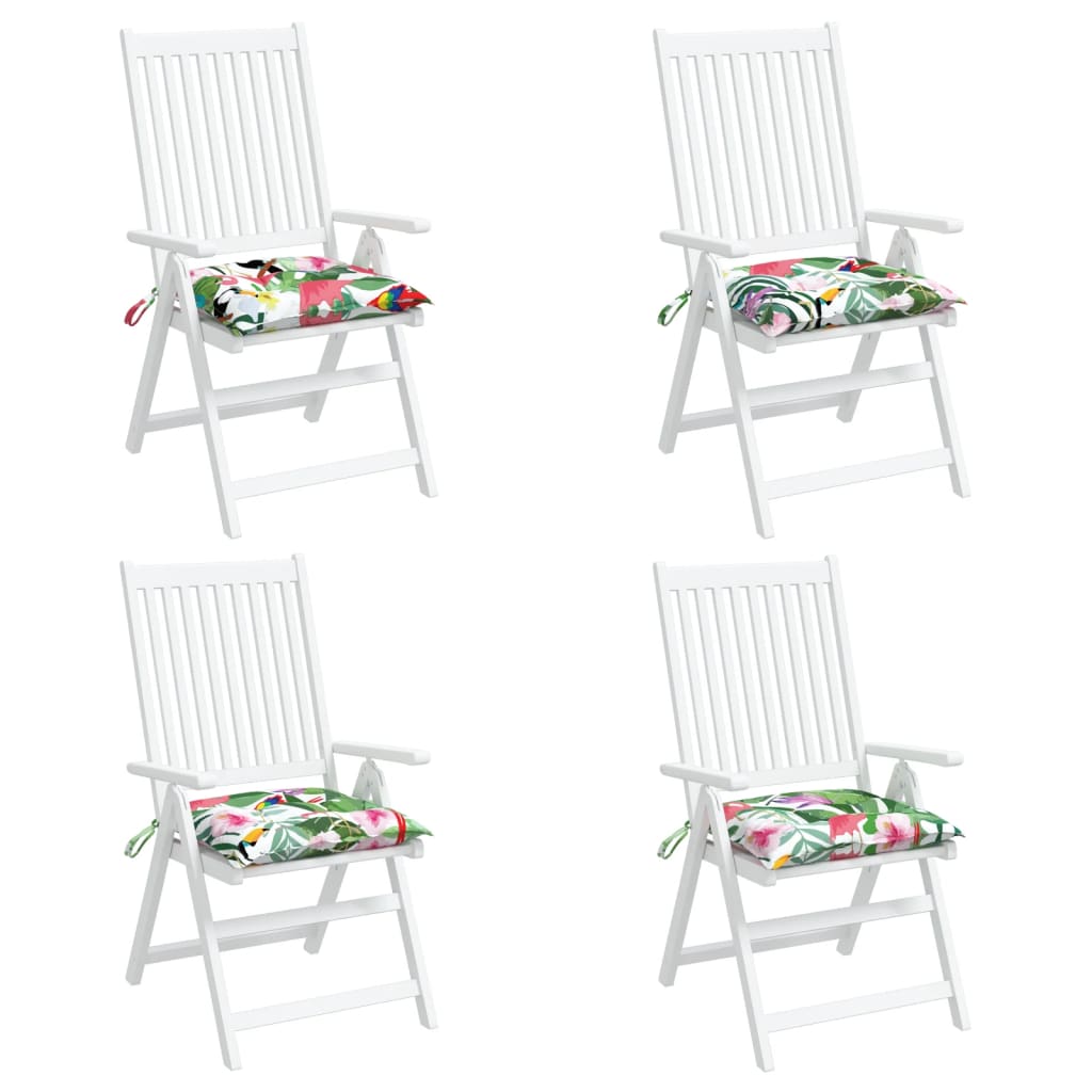 vidaXL Podložky na stoličku 4 ks, farebné 50x50x7 cm, oxfordská látka