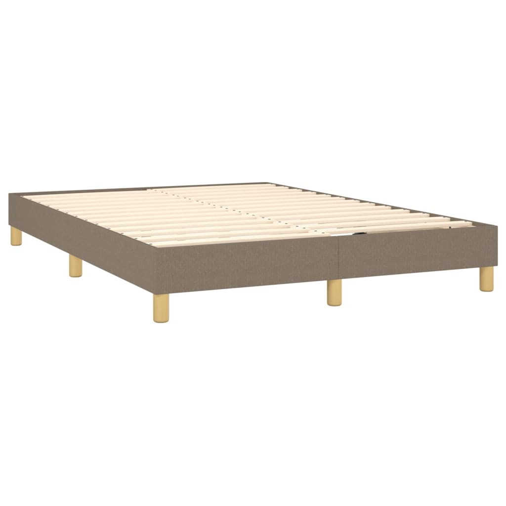 vidaXL Posteľný rám boxspring s matracom sivohned 140x200 cm látka