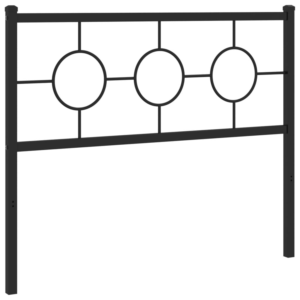 vidaXL Kovové čelo postele čierne 107 cm