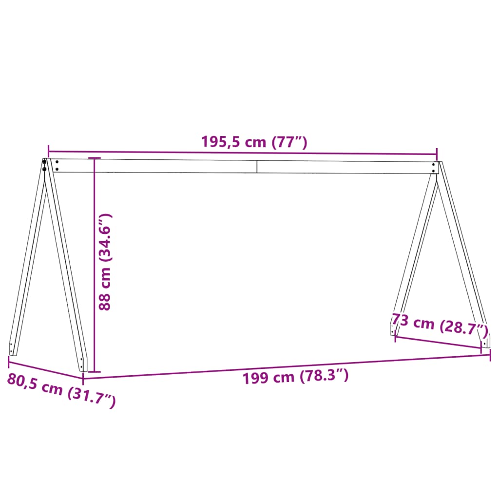 vidaXL Strecha na detskú posteľ biela 199x80,5x88 cm borovicový masív