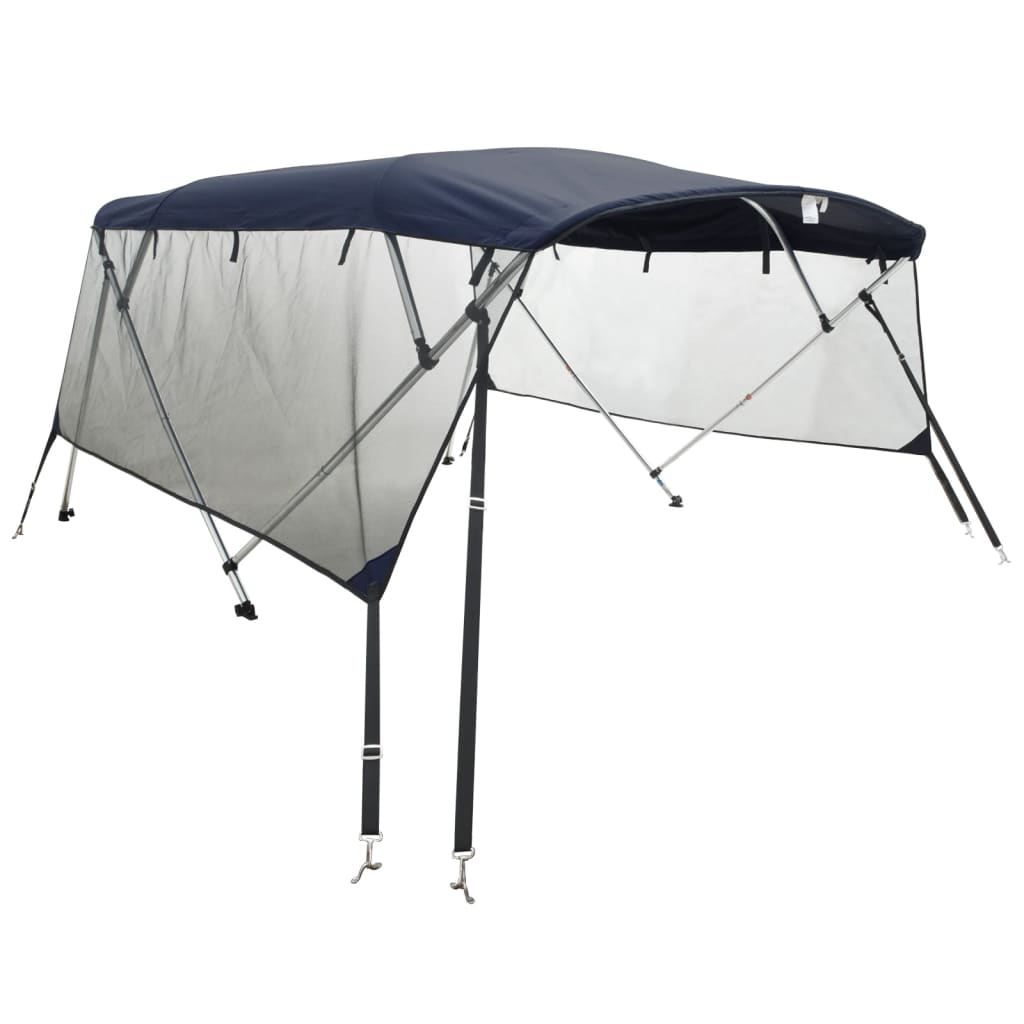 vidaXL Strieška Bimini so 4 oblúkmi a stenami 243x(200-213)x137 cm