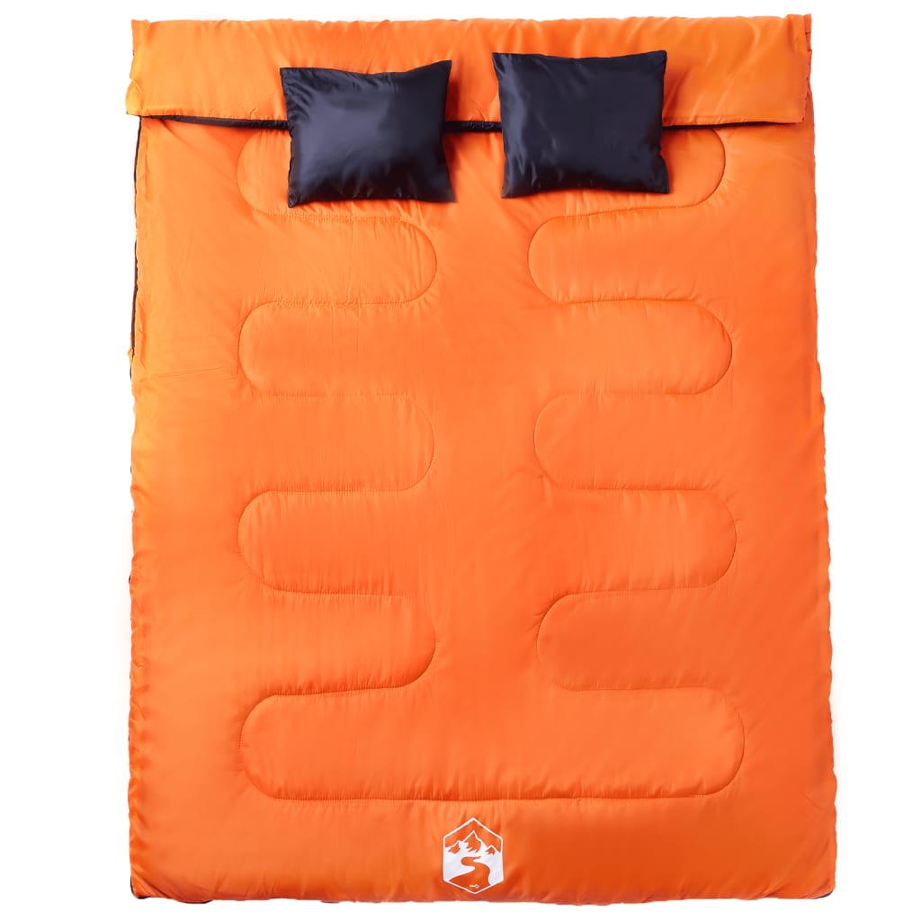 vidaXL Dvojitý spací vak s vankúšmi pre dospelých 3-4 ročné obdobia