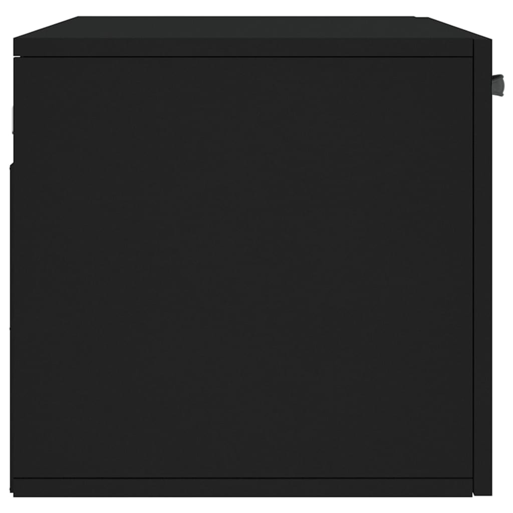 vidaXL Nástenná skrinka čierna 80x36,5x35 cm kompozitné drevo