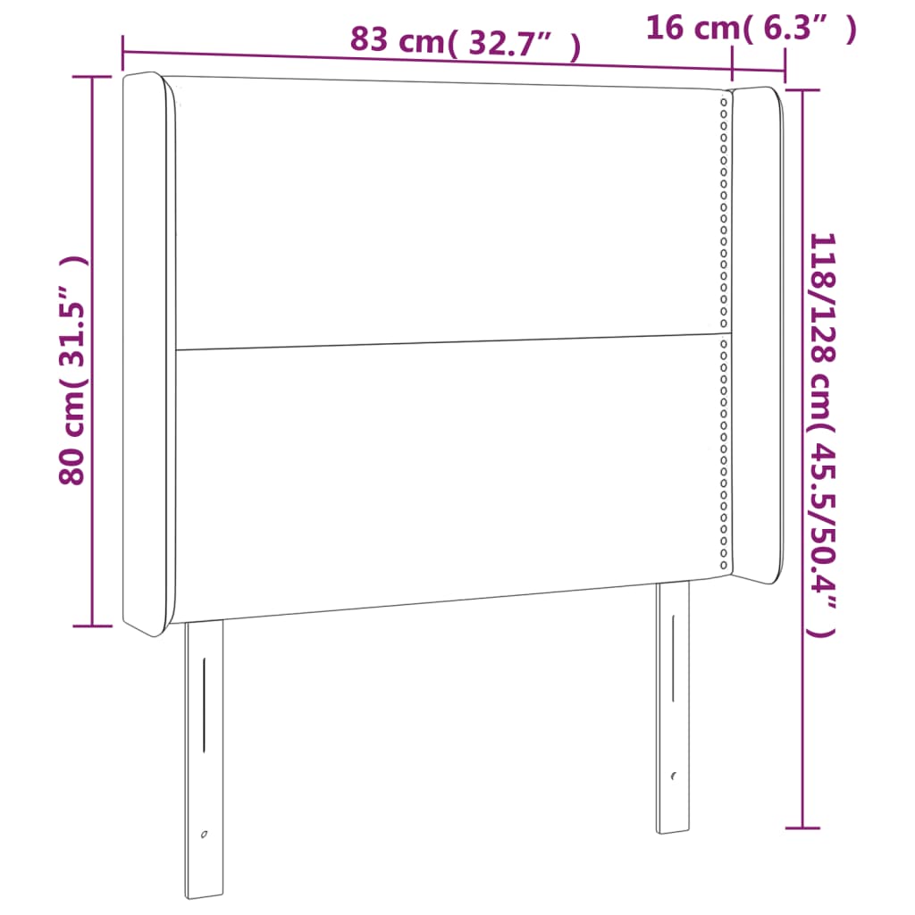 vidaXL Čelo postele so záhybmi tmavohnedé 83x16x118/128 cm látka