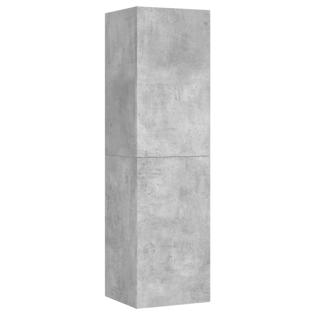 vidaXL 4-dielna súprava TV skriniek, betónovo sivá, kompozitné drevo