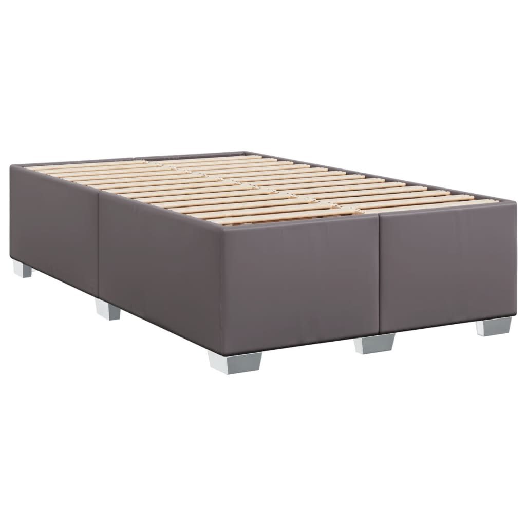 vidaXL Boxspring posteľ s matracom sivá 120x190 cm umelá koža