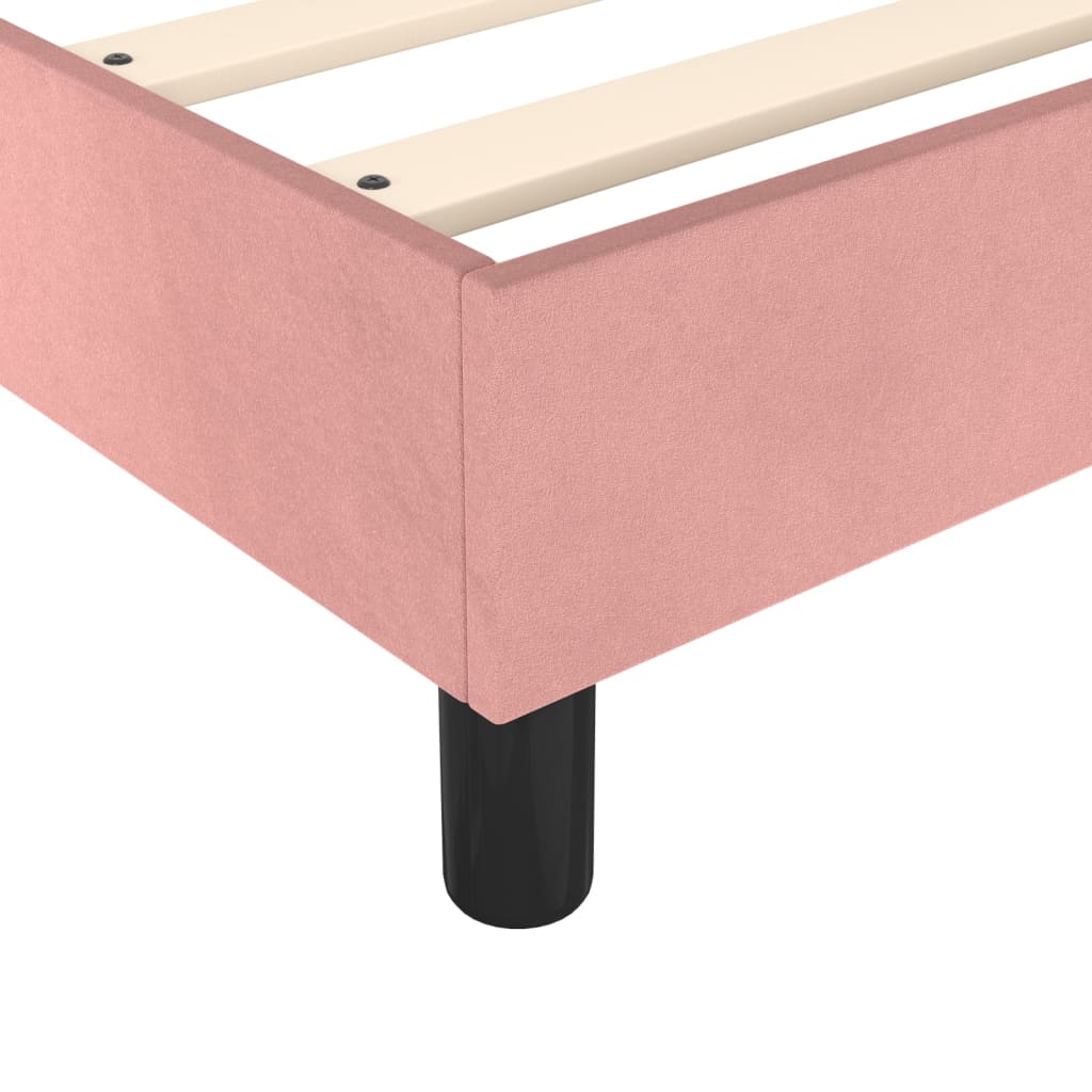 vidaXL Posteľný rám na boxspring ružový 100x200 cm zamat