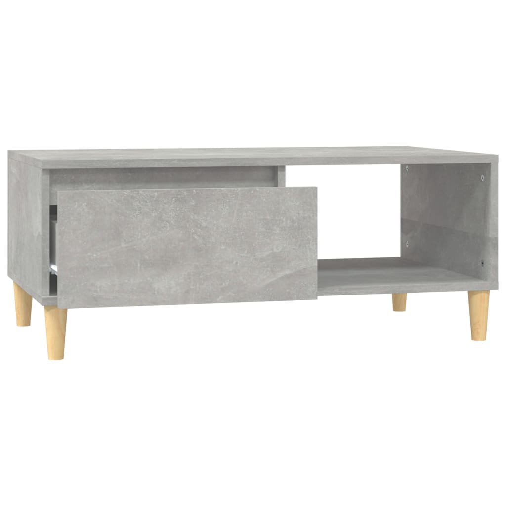 vidaXL Konferenčný stolík betónový sivý 90x50x36,5 cm spracované drevo