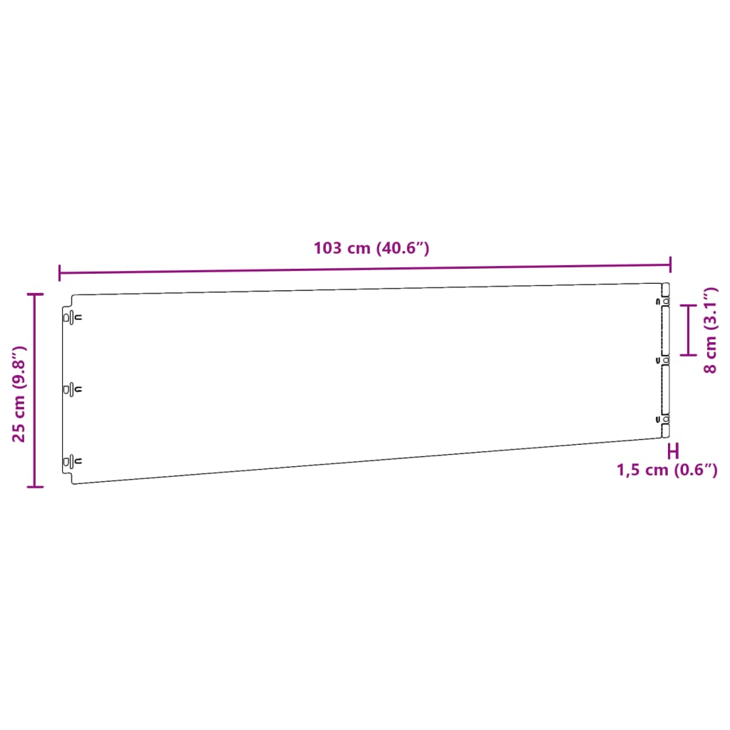 vidaXL Obruby na trávnik 10 ks 25x103 cm pružná korténová oceľ