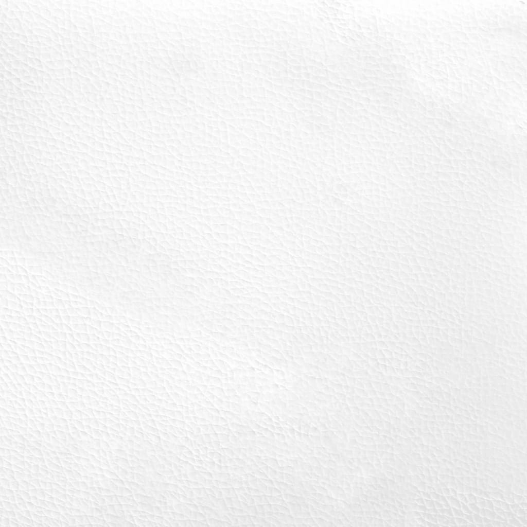 vidaXL Posteľ s matracom biela 180x200 cm umelá koža