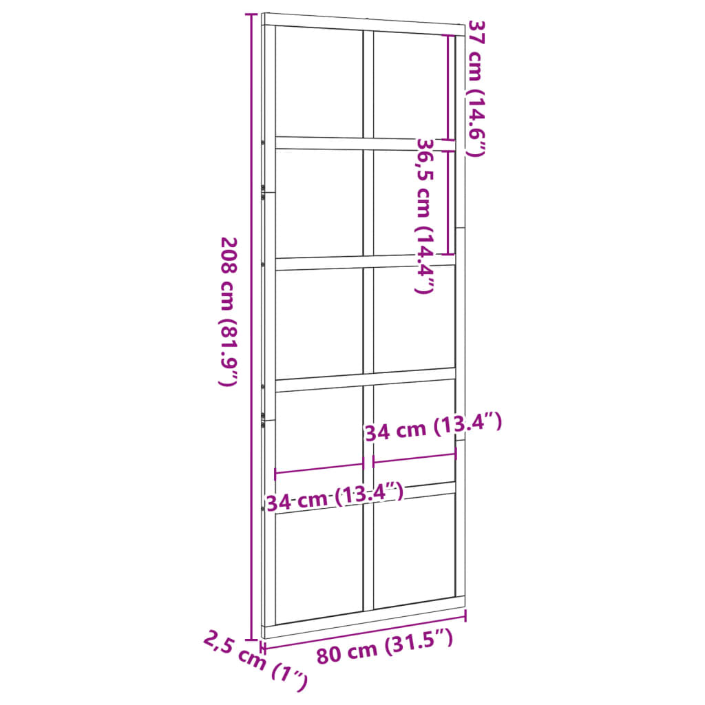 vidaXL Stodolové dvere 80x208 cm masívna borovica