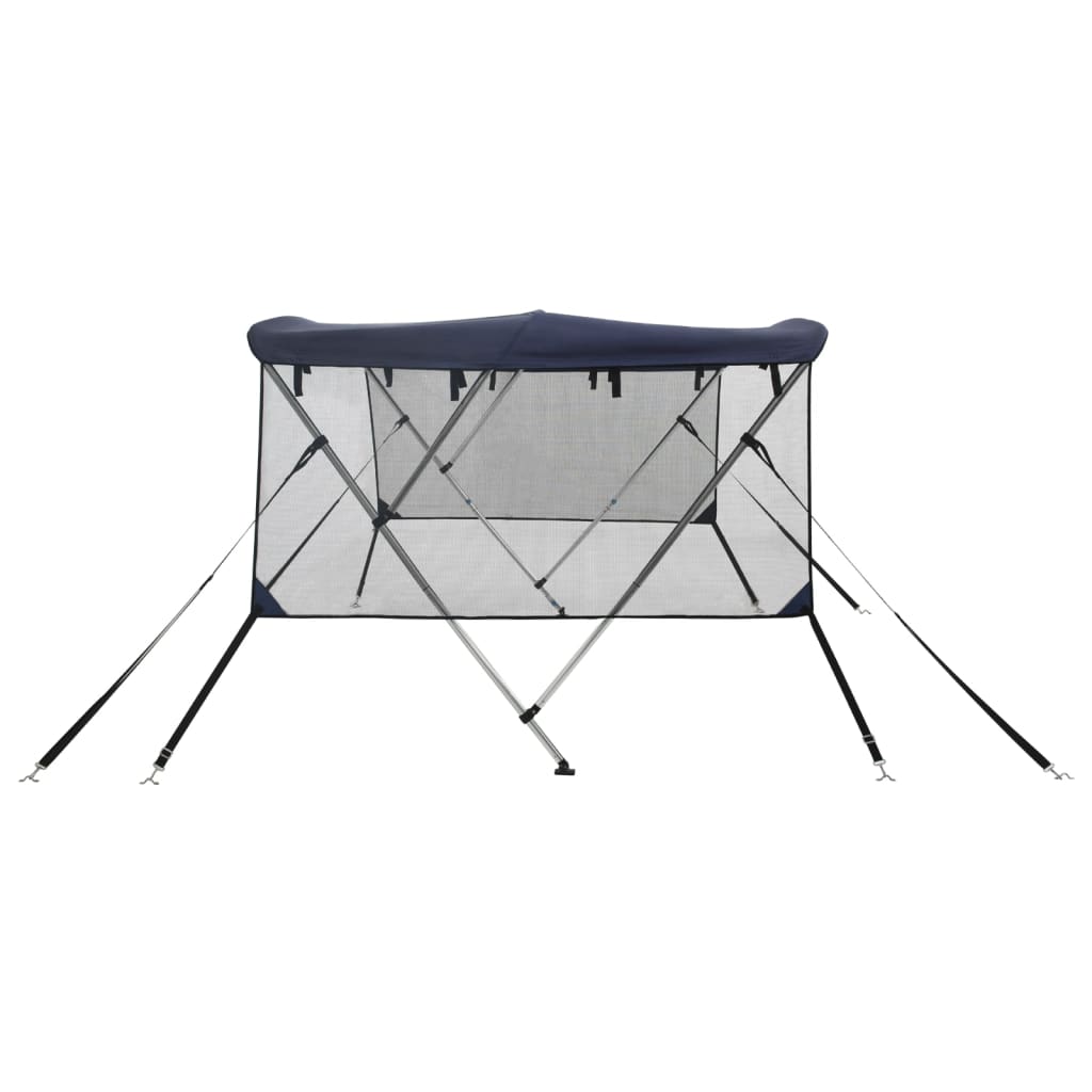 vidaXL Strieška Bimini s 3 oblúkmi a sieť. stenami 183x(154-167)x137cm