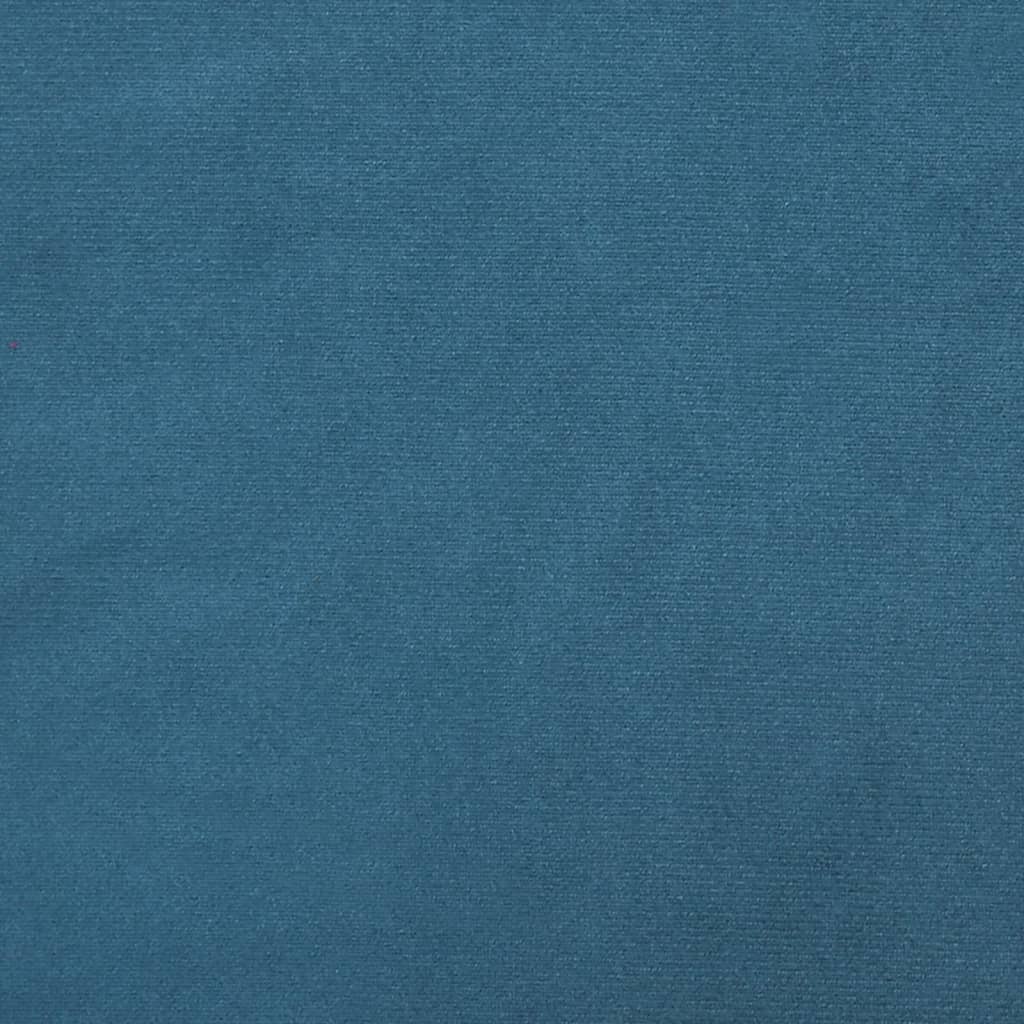 vidaXL Posteľný rám s čelom modrý 100x200 cm zamat