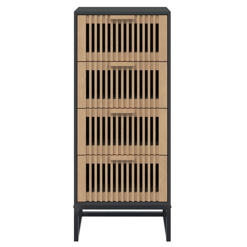 vidaXL Vysoká skrinka čierna 40x30x95 cm kompozitné drevo