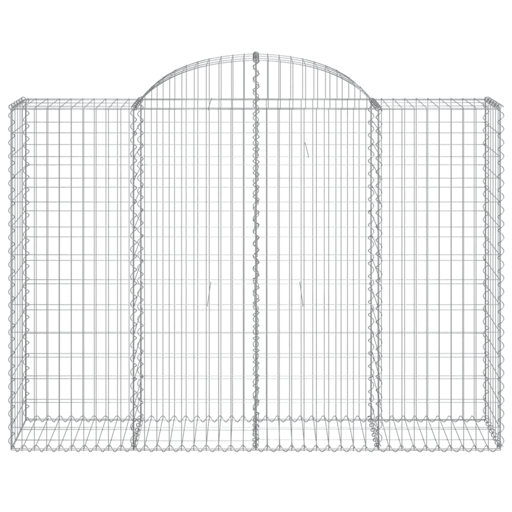 vidaXL Oblúkové gabionové koše 7 ks 200x50x140/160 cm pozink. železo