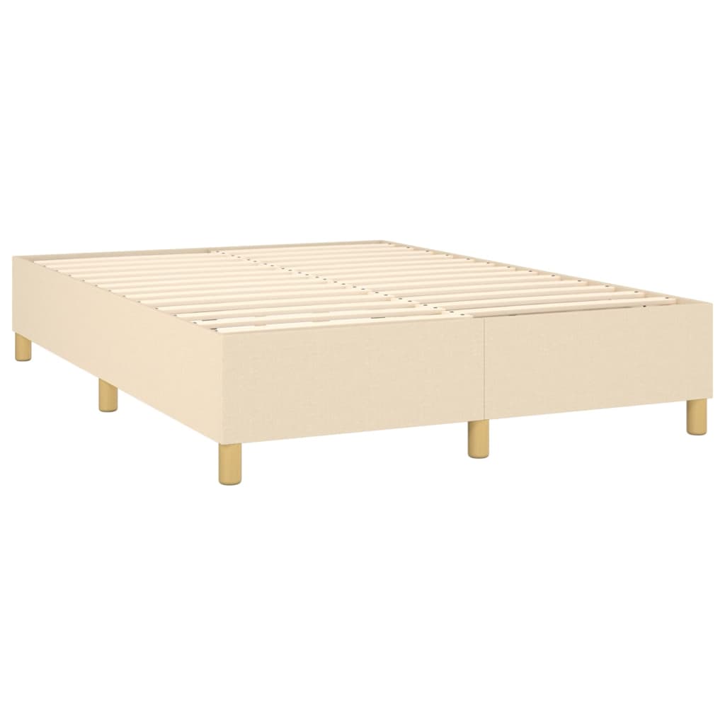 vidaXL Boxspring posteľ s matracom krémový 140x190 cm látka