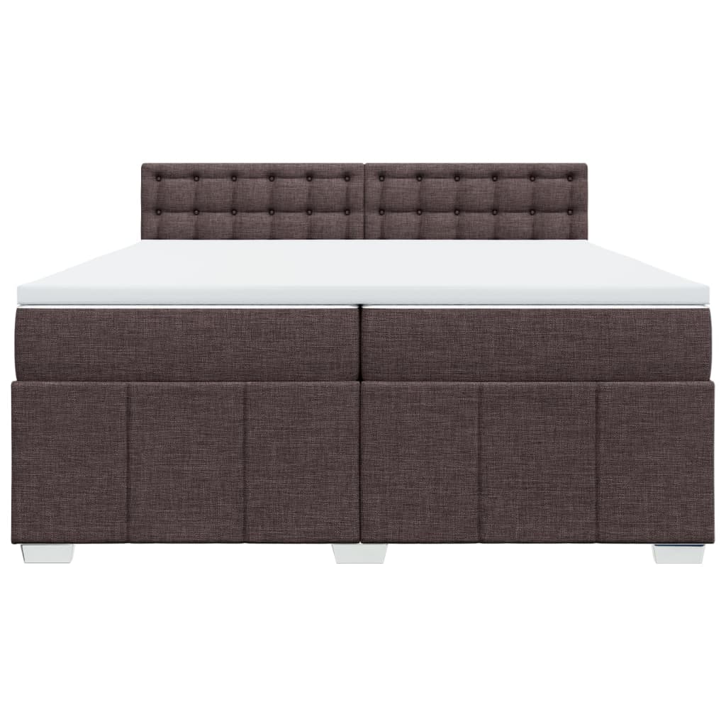 vidaXL Boxspring posteľ s matracom tmavohnedá 200x200 cm látka