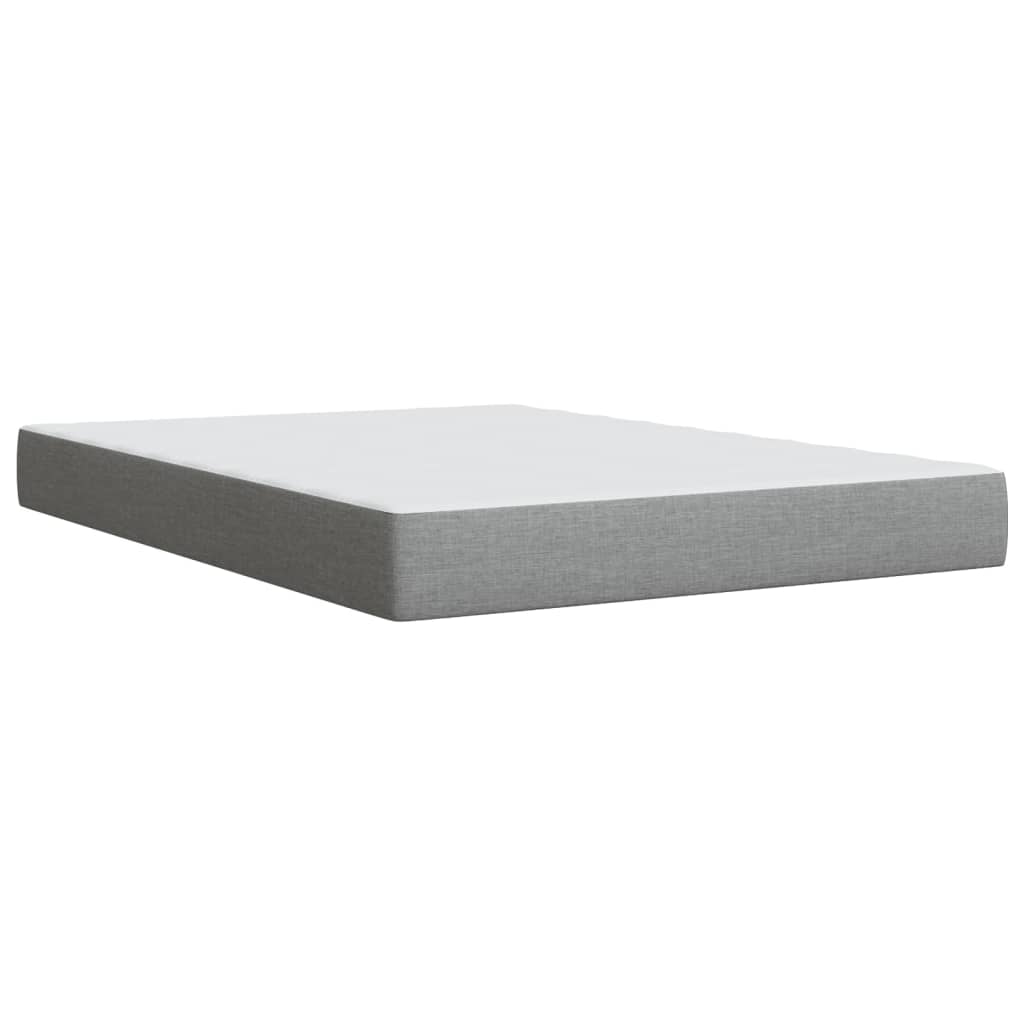 vidaXL Boxspring posteľ s matracom bledosivá 140x200 cm látka