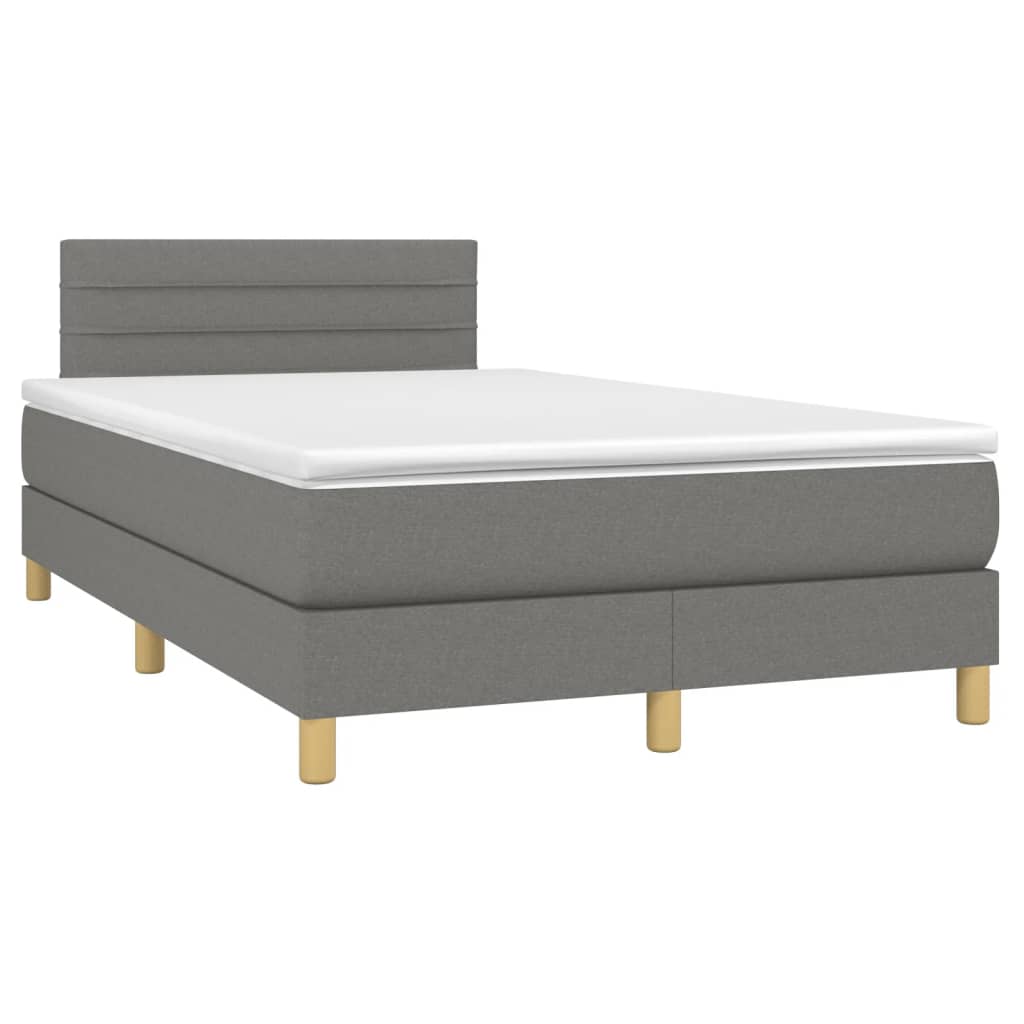 vidaXL Boxspring posteľ s matracom tmavosivý 120x200 cm látka