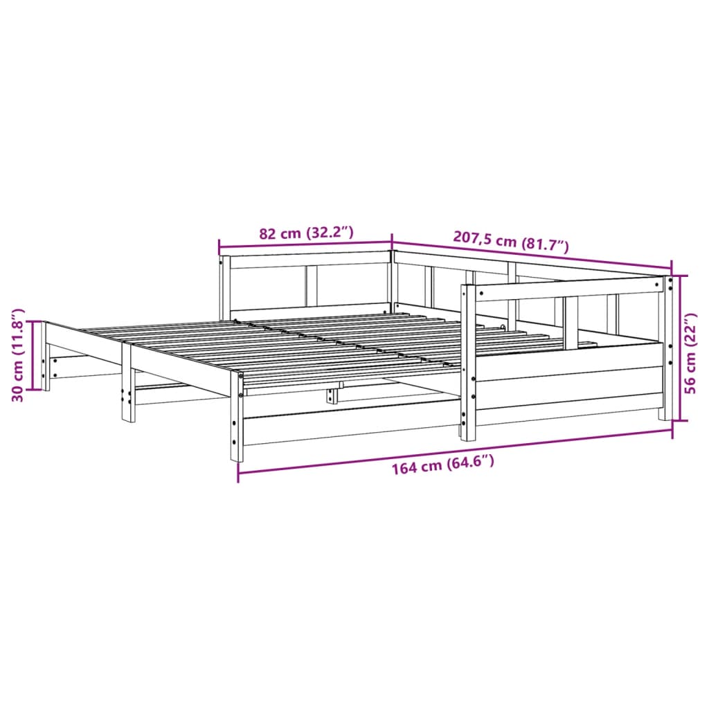 vidaXL Denná posteľ s matracom voskovo hnedá 80x200cm masívna borovica