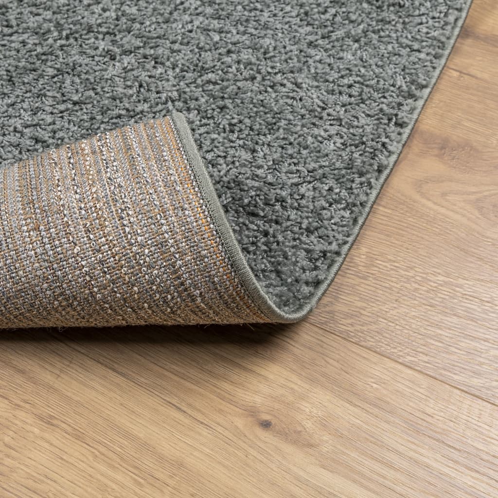 vidaXL Shaggy koberec PAMPLONA, vysoký vlas, moderný, zelený 80x250 cm