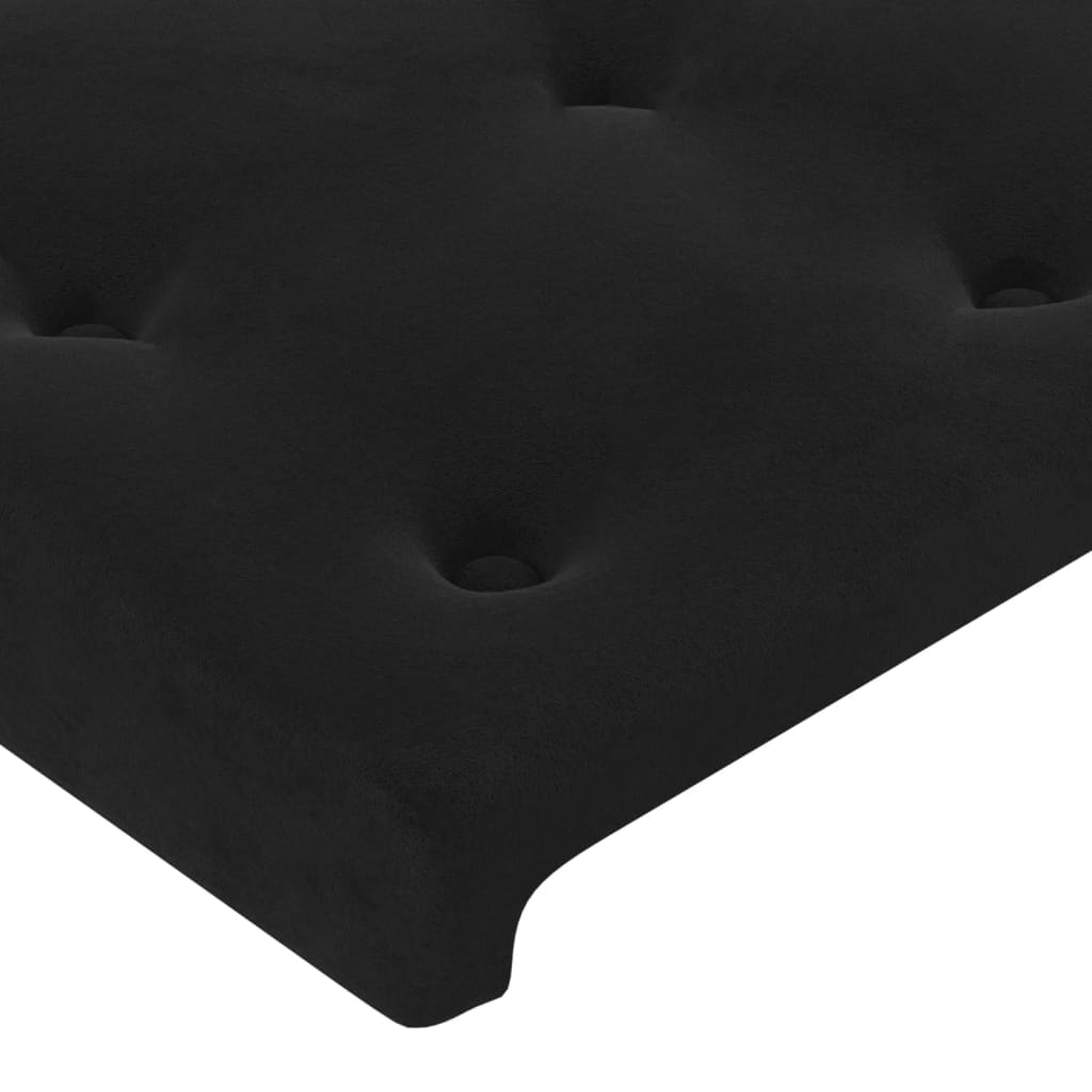 vidaXL Čelo postele so záhybmi čierne 147x23x78/88 cm zamat