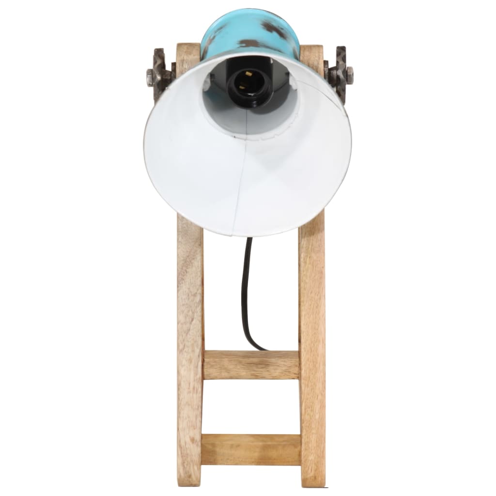 vidaXL Stolová lampa 25 W šmuhovaná modrá 30x17x40 cm E27
