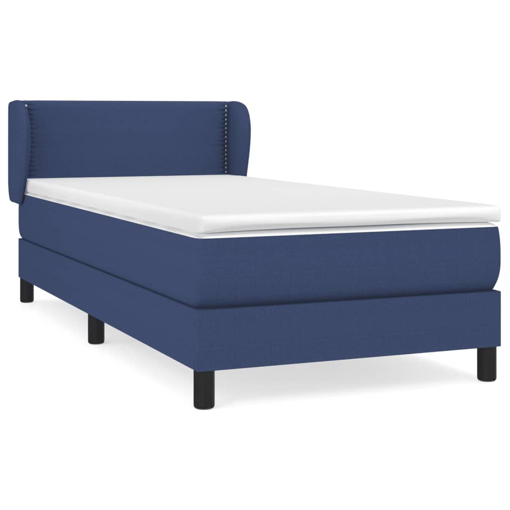 vidaXL Boxspring posteľ s matracom modrá 100x200 cm látka