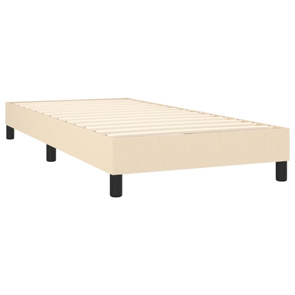 vidaXL Boxspring posteľ s matracom krémová 100x200 cm látka