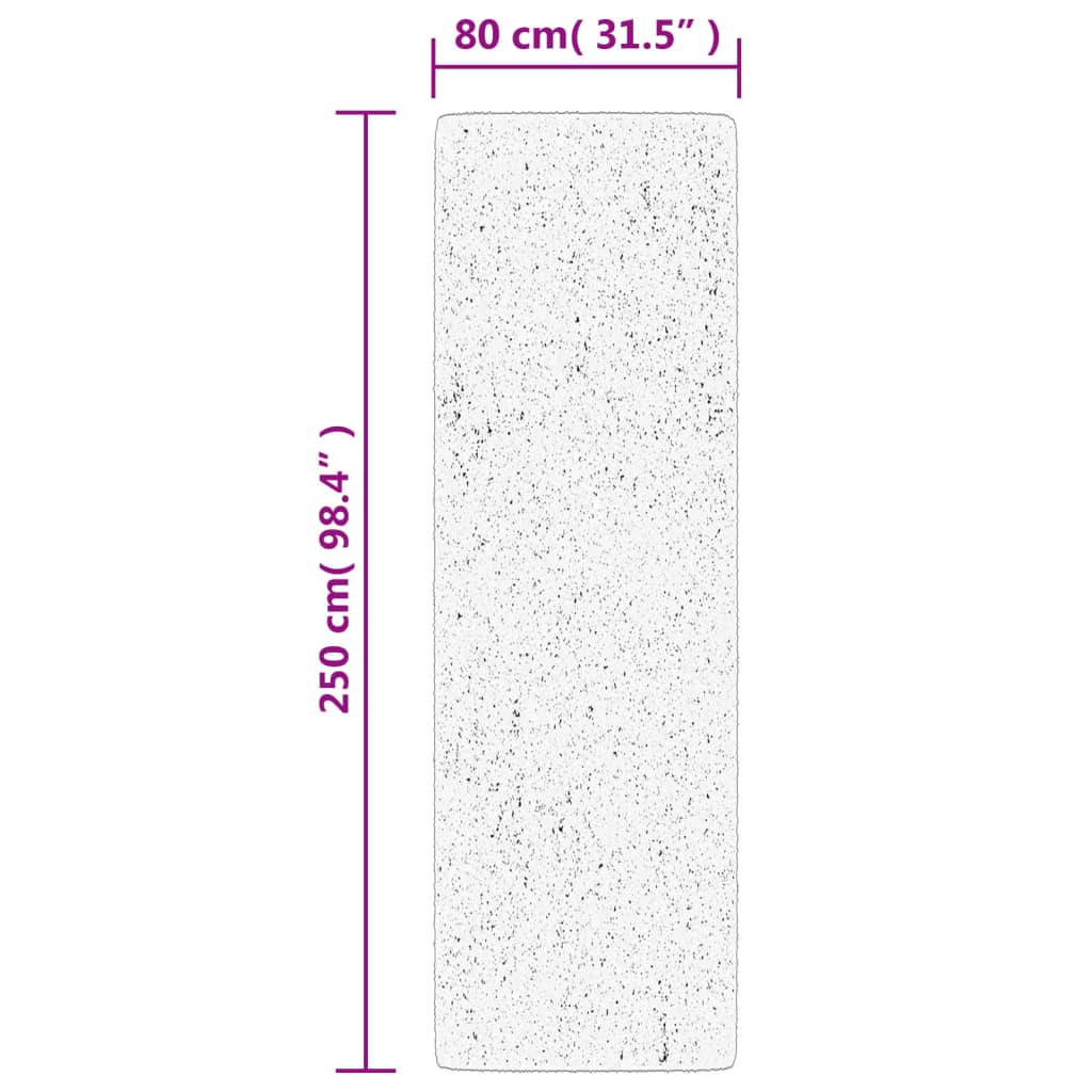 vidaXL Koberec HUARTE krátky vlas mäkký umývateľný antracit 80x250 cm